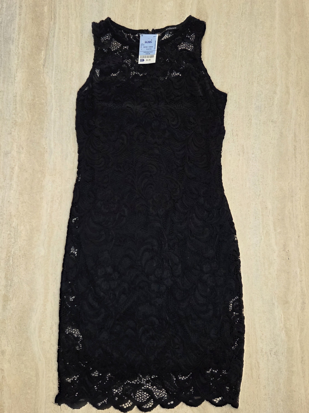 Ross Black Lace Mini Dress Size Medium NWT